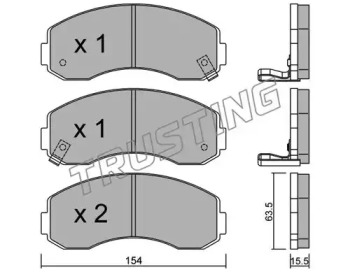 Комплект тормозных колодок TRUSTING 386.0