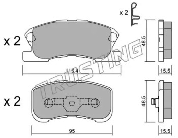 Комплект тормозных колодок TRUSTING 390.0