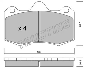 Комплект тормозных колодок TRUSTING 407.0