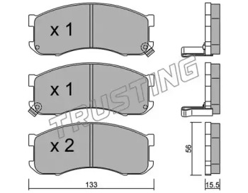 Комплект тормозных колодок TRUSTING 409.0