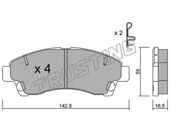 Комплект тормозных колодок TRUSTING 410.0