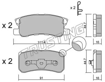 Комплект тормозных колодок TRUSTING 415.1