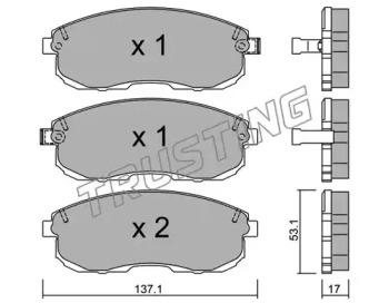 Комплект тормозных колодок TRUSTING 419.0
