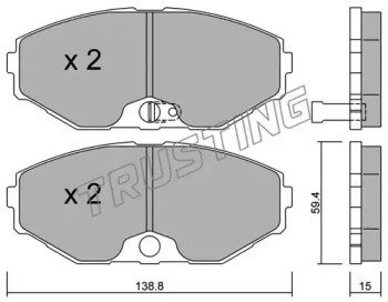 Комплект тормозных колодок TRUSTING 420.0