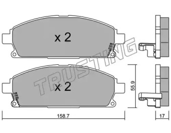 Комплект тормозных колодок TRUSTING 421.1