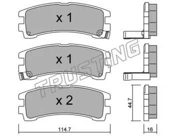 Комплект тормозных колодок TRUSTING 423.0
