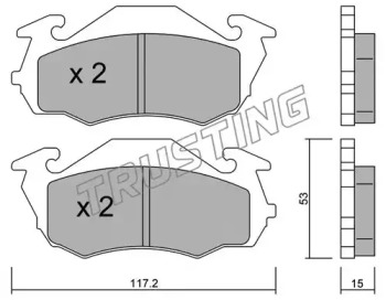 Комплект тормозных колодок TRUSTING 427.0