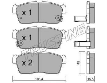 Комплект тормозных колодок TRUSTING 430.0