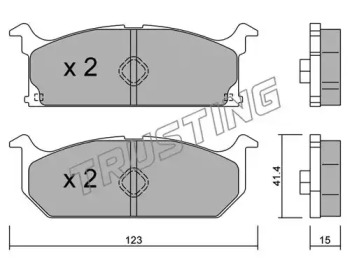 Комплект тормозных колодок TRUSTING 431.0