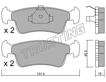 Комплект тормозных колодок TRUSTING 435.0