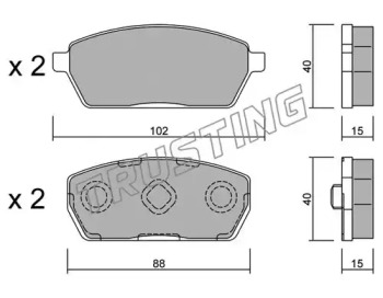 Комплект тормозных колодок TRUSTING 454.0