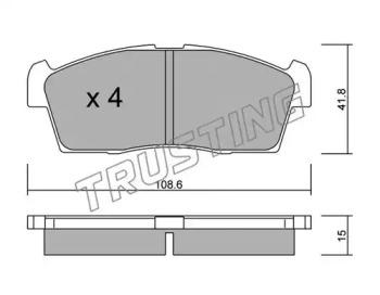 Комплект тормозных колодок TRUSTING 455.0