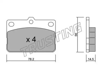 Комплект тормозных колодок TRUSTING 456.0