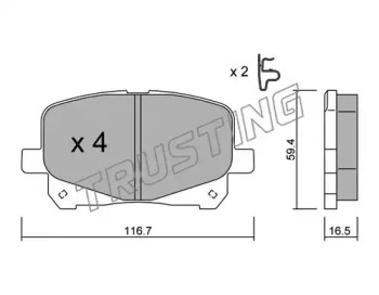 Комплект тормозных колодок TRUSTING 459.0