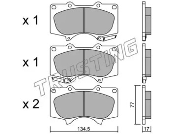 Комплект тормозных колодок TRUSTING 470.0