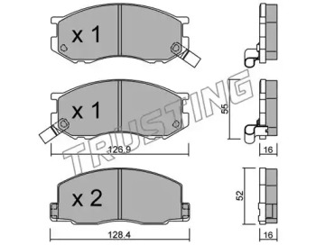 Комплект тормозных колодок TRUSTING 471.0