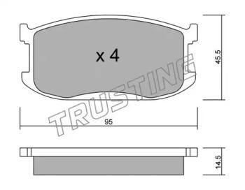 Комплект тормозных колодок TRUSTING 483.0