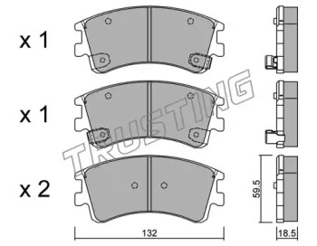 Комплект тормозных колодок TRUSTING 492.0