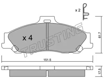 Комплект тормозных колодок TRUSTING 495.0