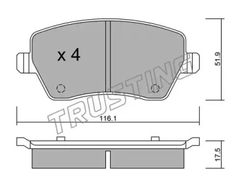 Комплект тормозных колодок TRUSTING 501.0