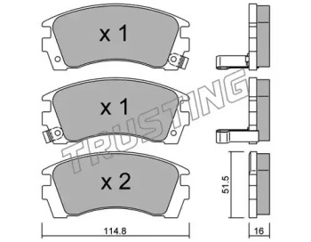 Комплект тормозных колодок TRUSTING 503.0
