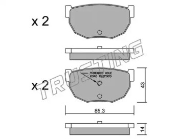 Комплект тормозных колодок TRUSTING 508.0