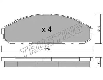 Комплект тормозных колодок TRUSTING 511.0