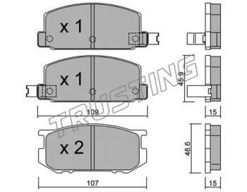 Комплект тормозных колодок TRUSTING 514.0