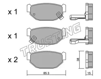 Комплект тормозных колодок TRUSTING 515.0