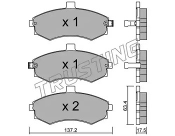 Комплект тормозных колодок TRUSTING 520.0