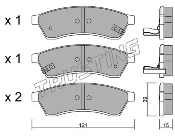 Комплект тормозных колодок TRUSTING 526.1