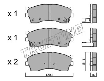 Комплект тормозных колодок TRUSTING 528.0