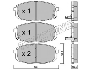 Комплект тормозных колодок TRUSTING 529.0