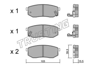 Комплект тормозных колодок TRUSTING 530.0