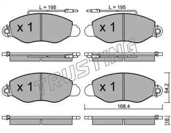 Комплект тормозных колодок TRUSTING 552.1
