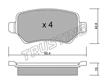 Комплект тормозных колодок TRUSTING 558.1