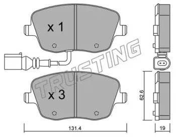 Комплект тормозных колодок TRUSTING 563.1