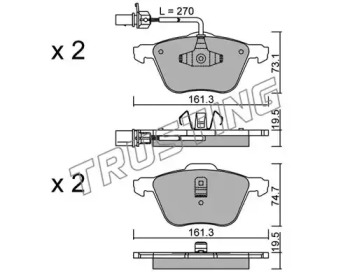 Комплект тормозных колодок TRUSTING 567.0