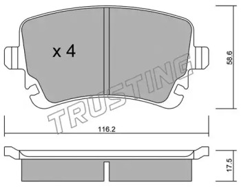 Комплект тормозных колодок TRUSTING 570.2