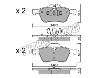 Комплект тормозных колодок TRUSTING 571.0