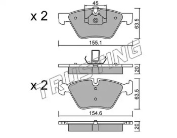 Комплект тормозных колодок TRUSTING 573.3