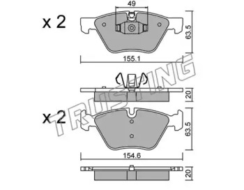 Комплект тормозных колодок TRUSTING 573.5