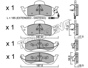 Комплект тормозных колодок TRUSTING 585.0