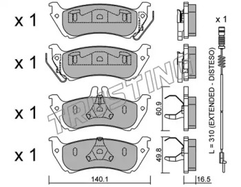 Комплект тормозных колодок TRUSTING 586.1W
