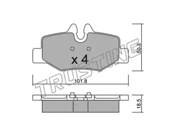 Комплект тормозных колодок TRUSTING 592.0