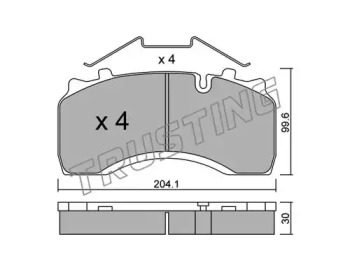Комплект тормозных колодок TRUSTING 606.0