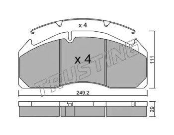 Комплект тормозных колодок TRUSTING 609.0