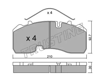 Комплект тормозных колодок TRUSTING 611.0