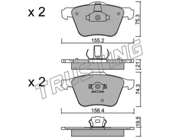 Комплект тормозных колодок TRUSTING 615.0