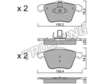 Комплект тормозных колодок TRUSTING 615.1